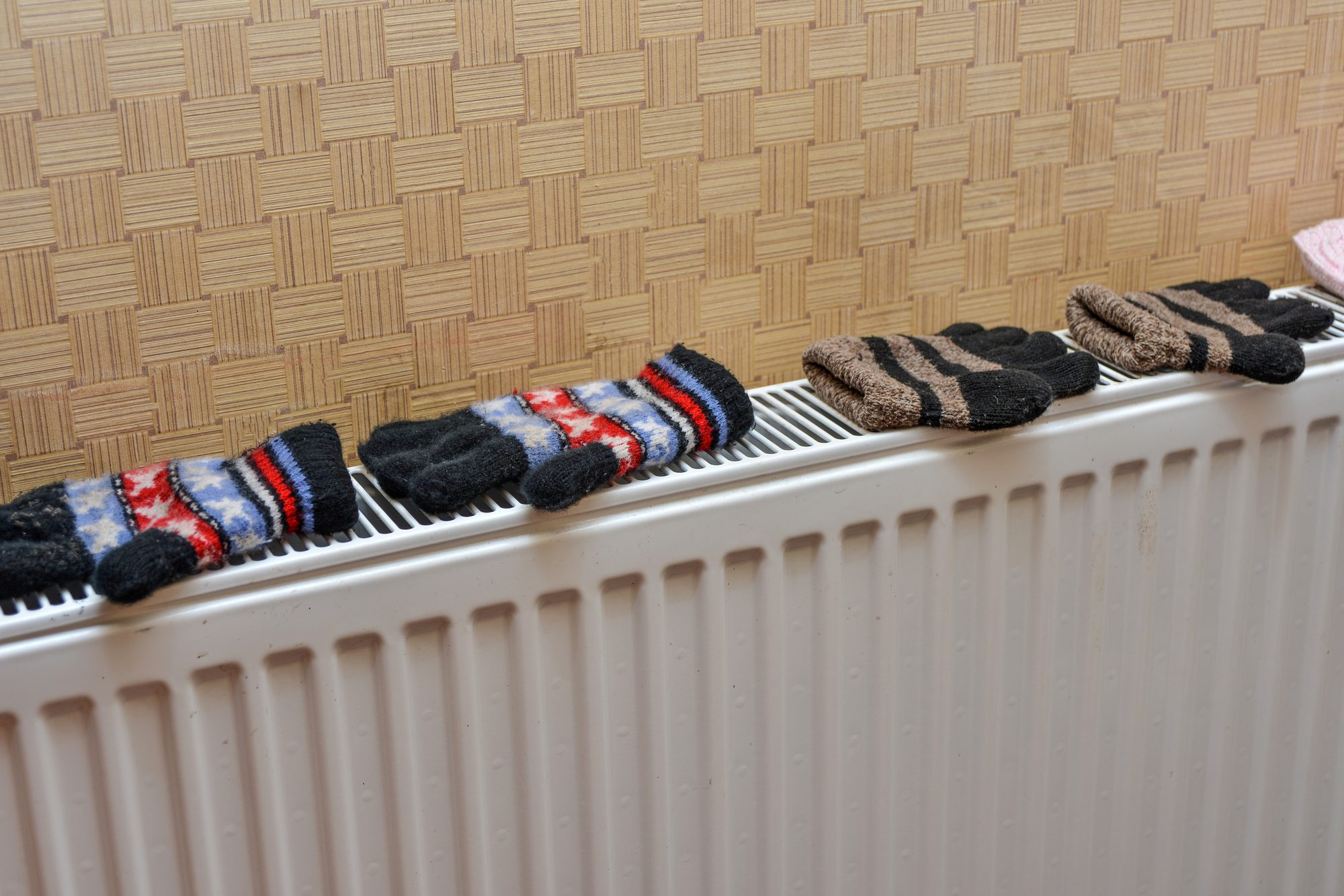 Winter Gloves Above The Heater